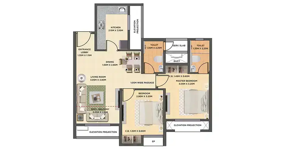 Dosti Thane Balkum Floor Plans